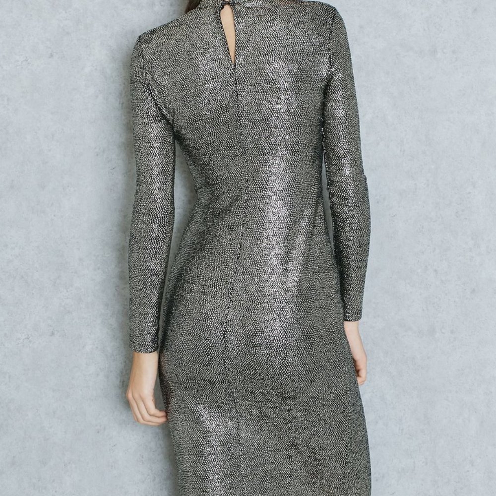Topshop Metallic Dress - Picture 4 of 7